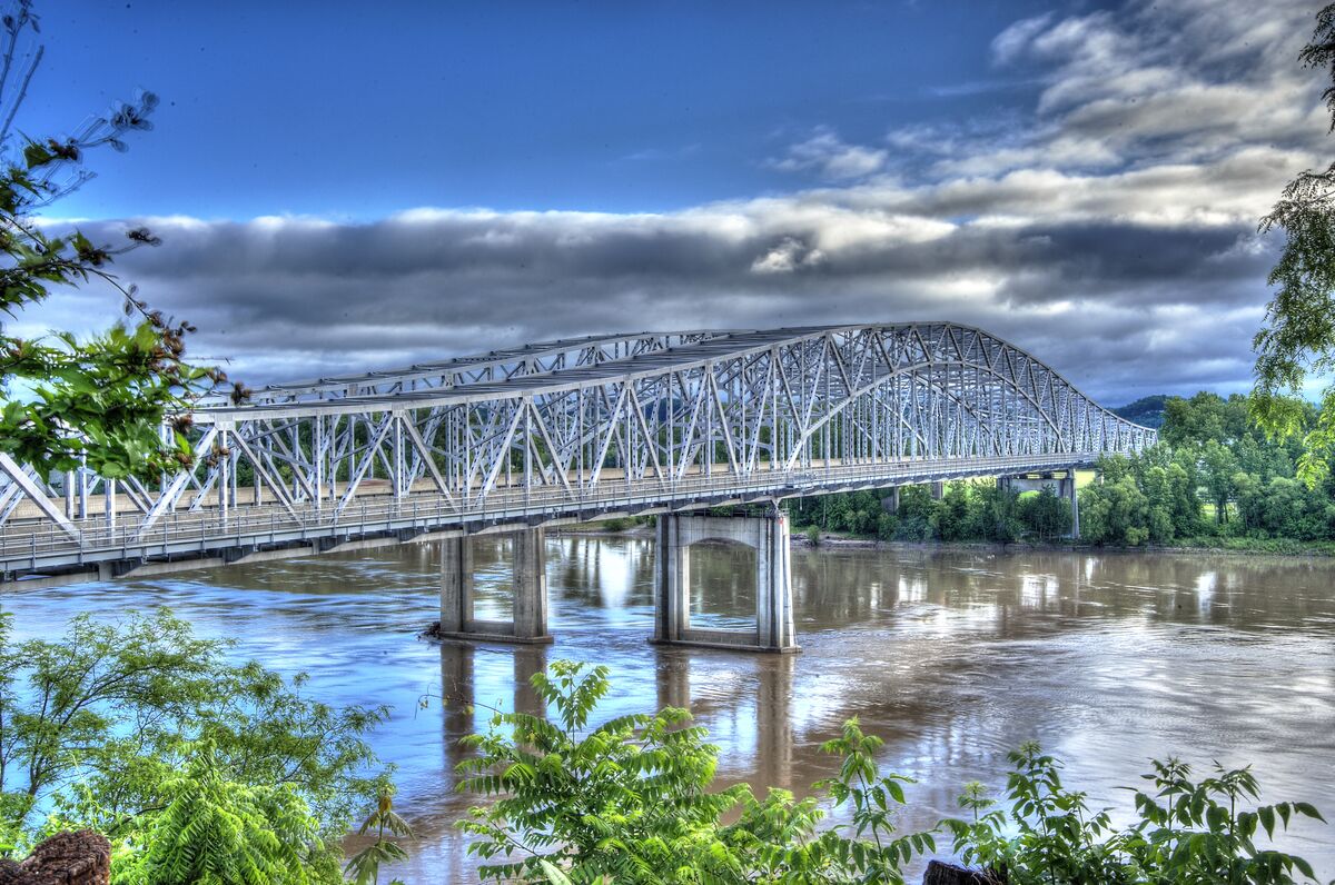 Missouri River bridge...