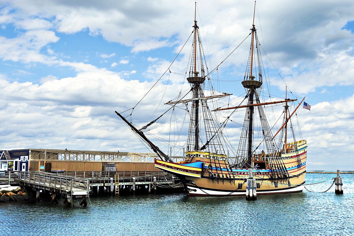 Mayflower II at the dock...