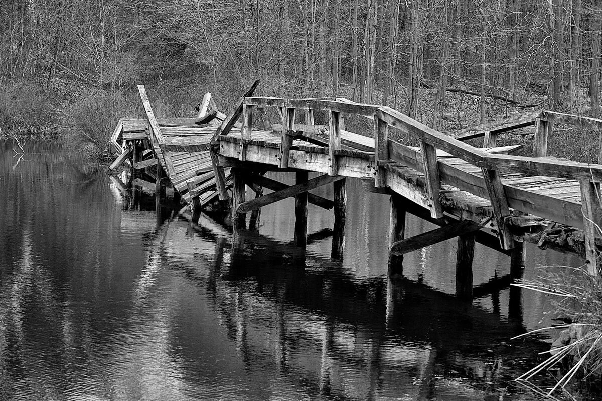 A bridge that has seen its better days!...