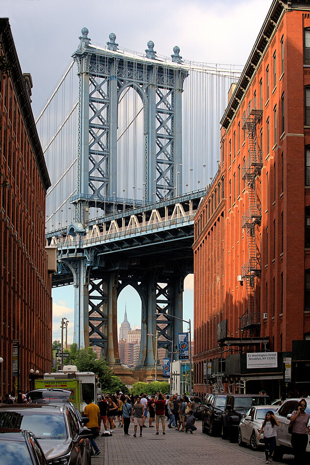Manhattan Bridge as viewed from Dumbo...
