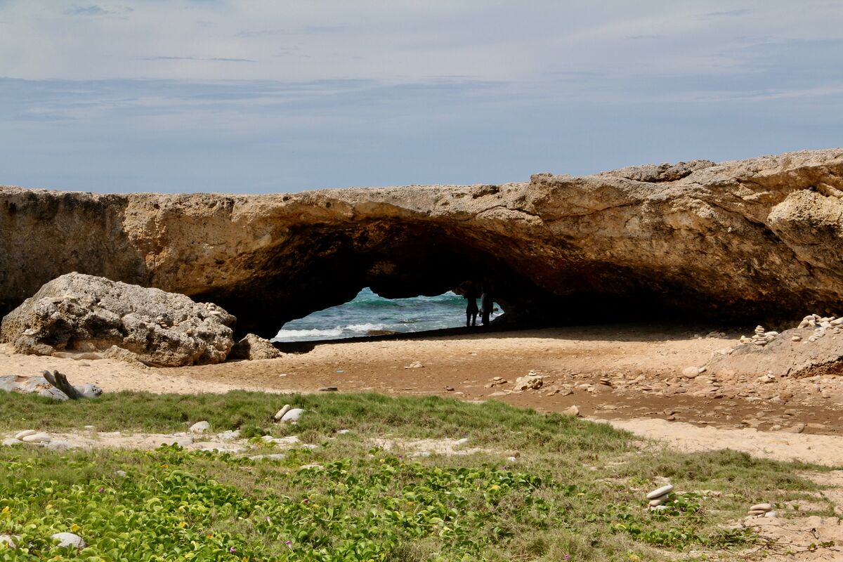 A "natural" land bridge, created by Mother Nature ...