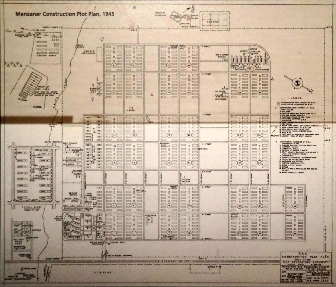 This shows the site plan of the camp at its height...