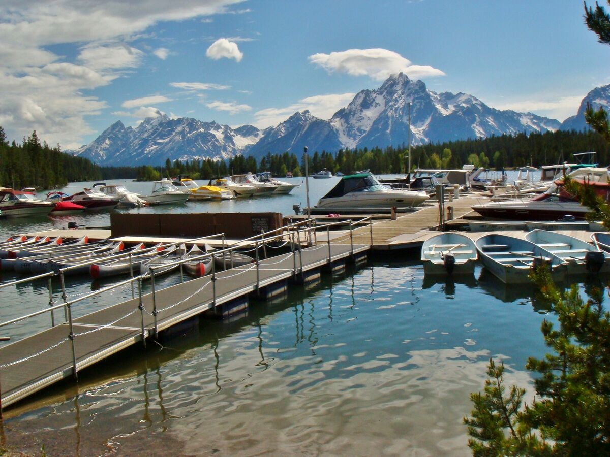 Buttes and boats near the Grand Tetons!...