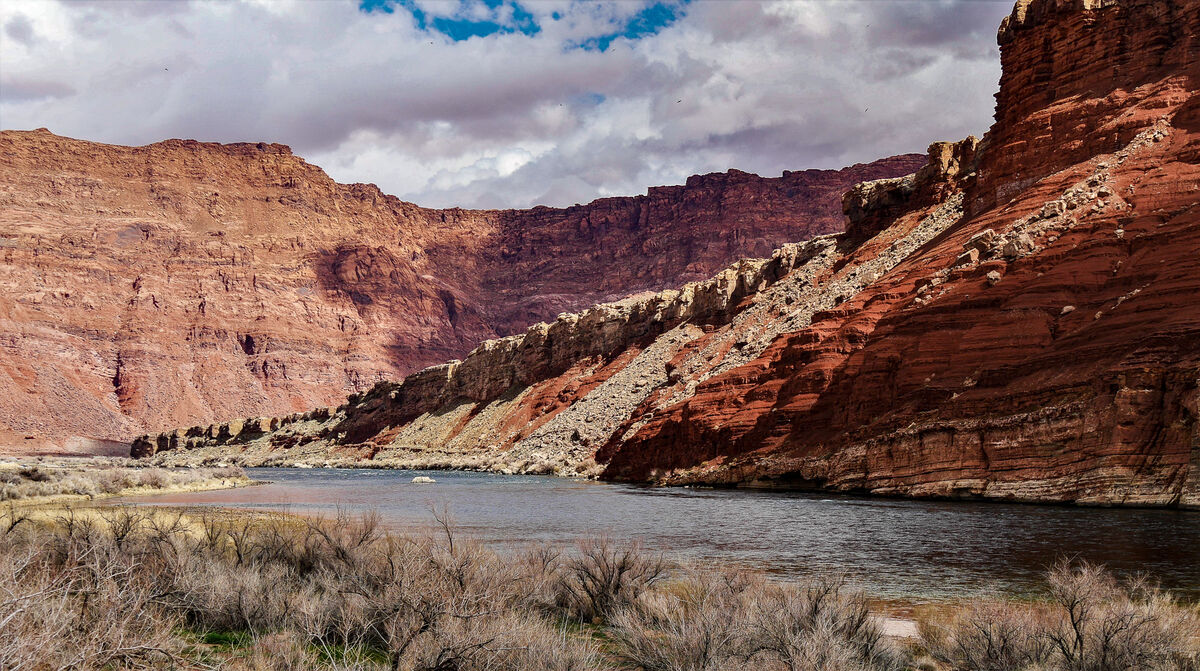 Beautiful "Blue" waters of the Colorado River a sh...