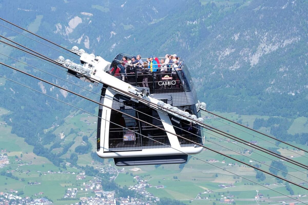 Cable car near Lucerne, Switzerland...