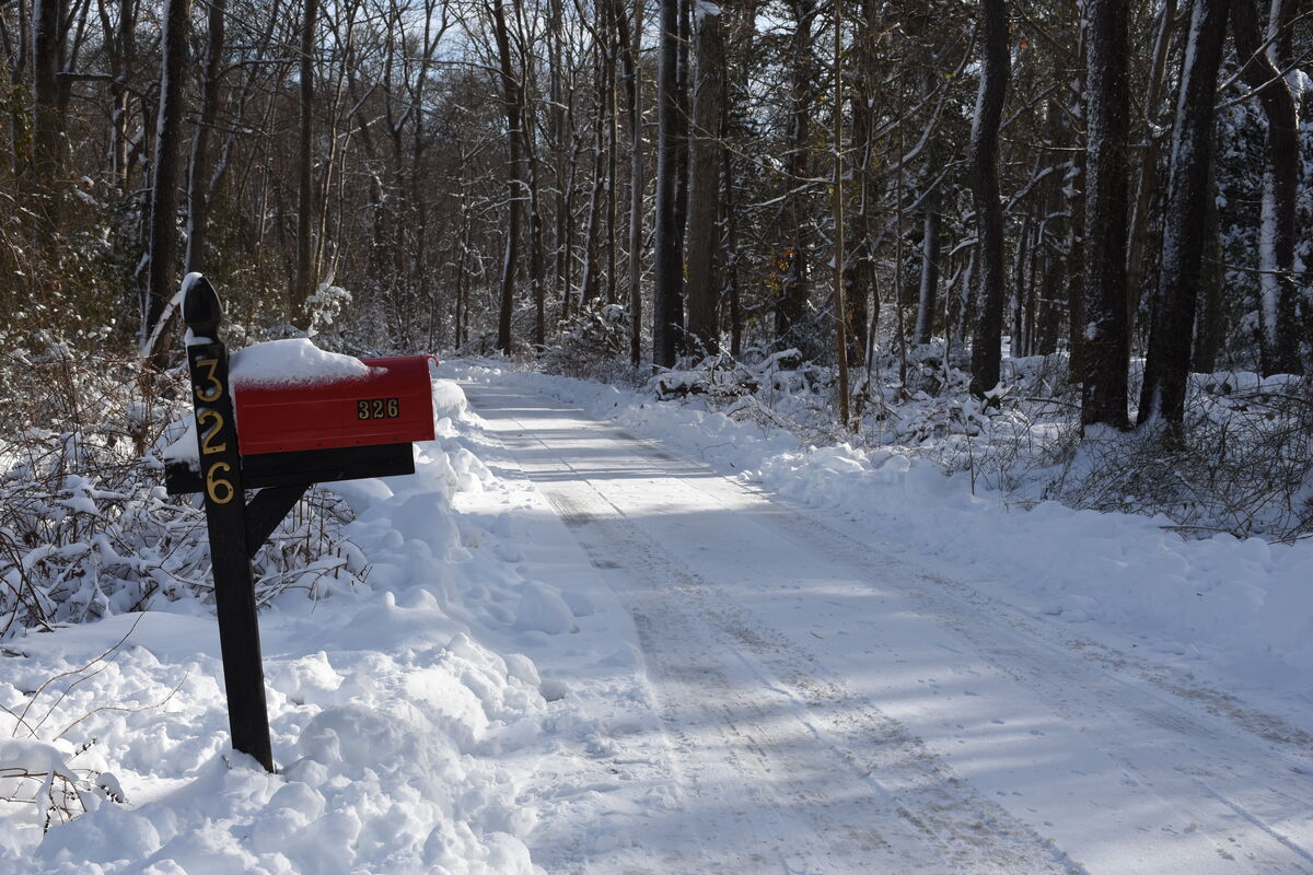 My mailbox after a snow...