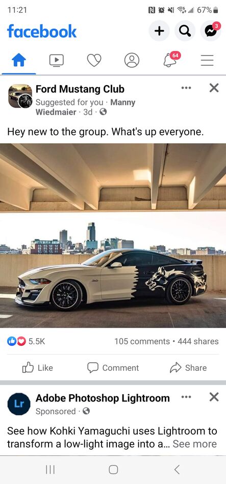 I found this post of a Mustang on FB (I was on my ...