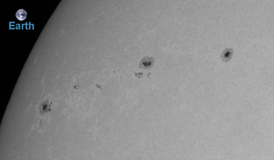 String of Sunspots - 2.5x PowerMate...