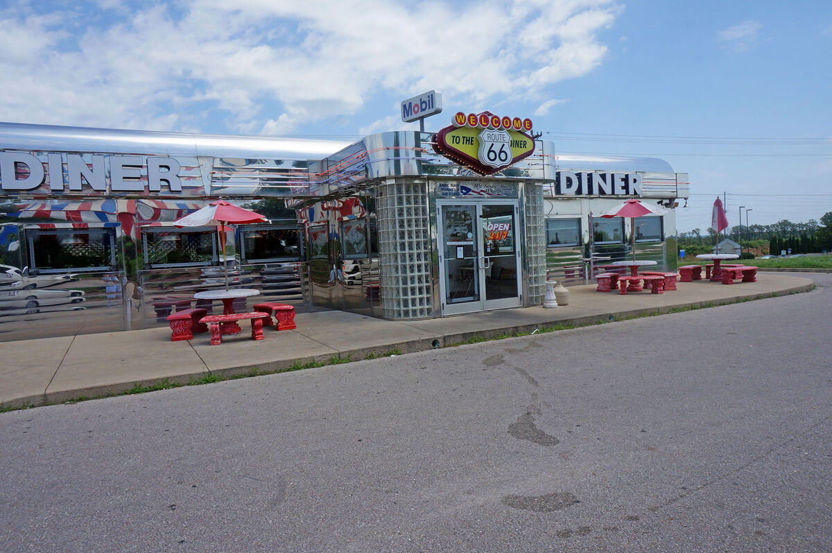 Another stop was at the 'Route 66 Diner' in Saint ...