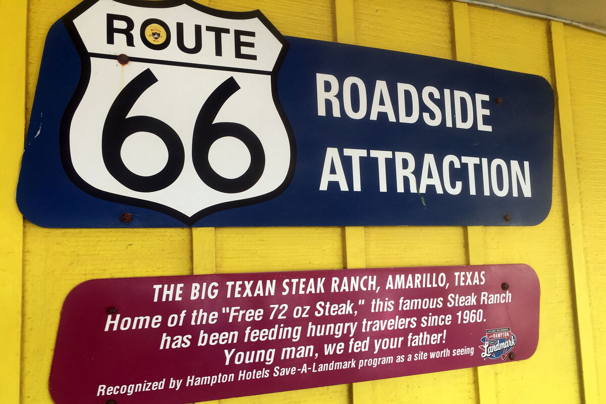 Another famous stop along Route 66 is the 'Big Tex...