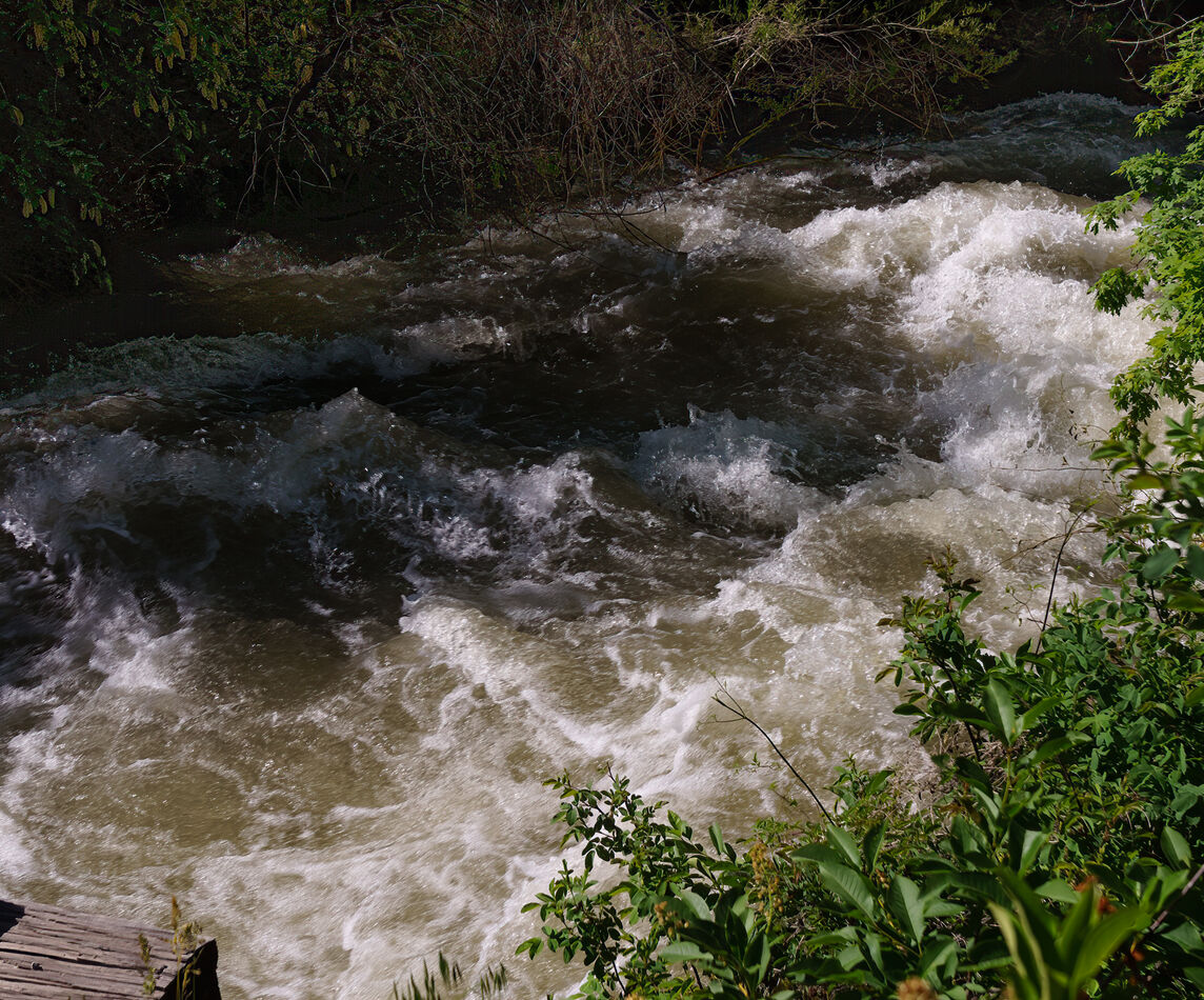 Spring snow melt I I drove up Big Cottonwood Canyon yesterday now that the flood warning and