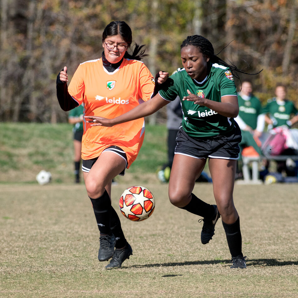 League Soccer: Match play Girls U18; Nikon D810 wi...