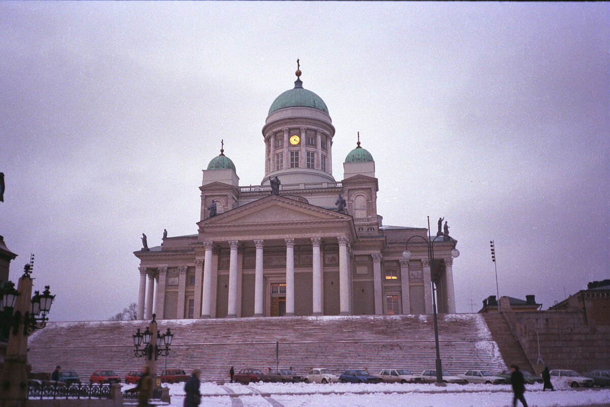 The Helsinki Cathedral in Helsinki, Finland - Janu...