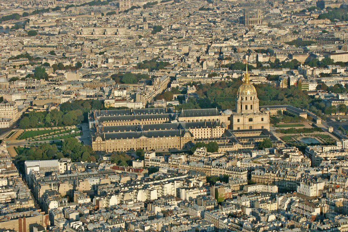 Dôme Church as seen from the top of the Eiffel Tow...