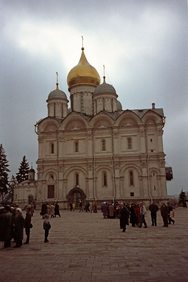 The Cathedral of Michael the Archangel in Moscow, ...