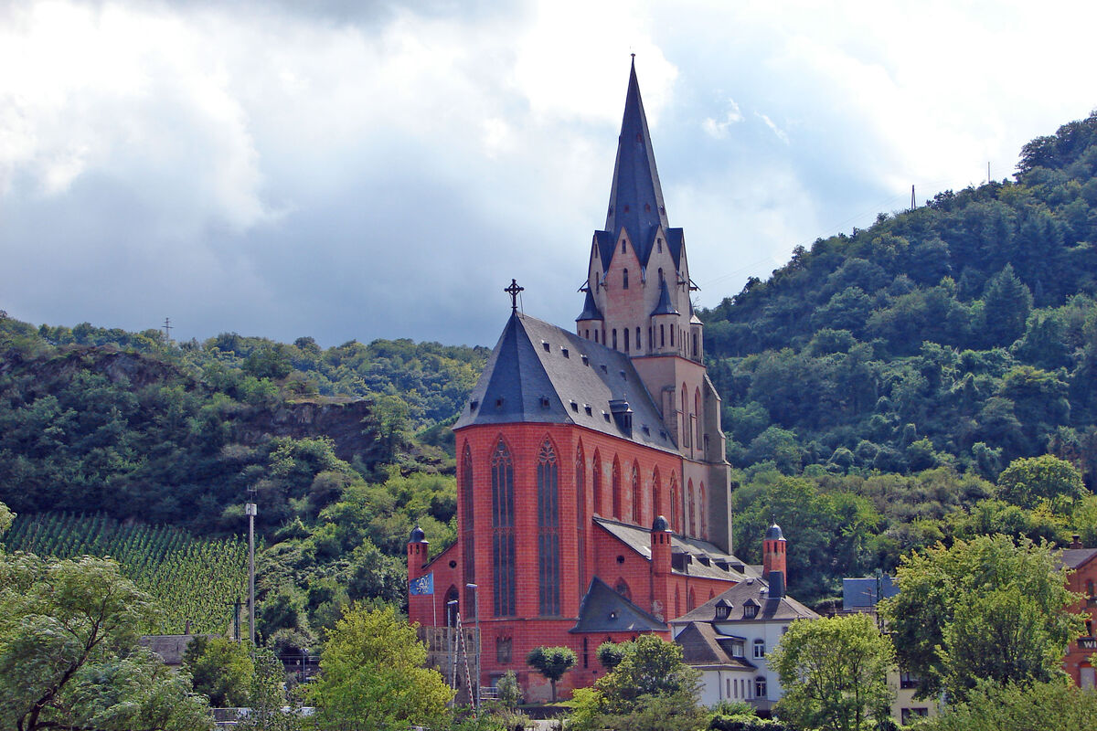 St. Martin’s Church in Oberwesel, Germany - July 2...