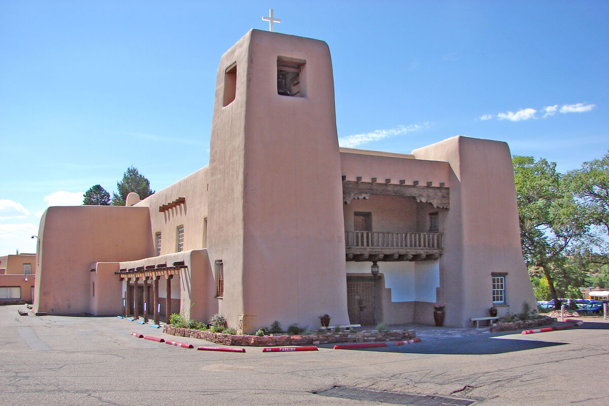 The Christo Rey Church in Santa Fe, New Mexico - A...