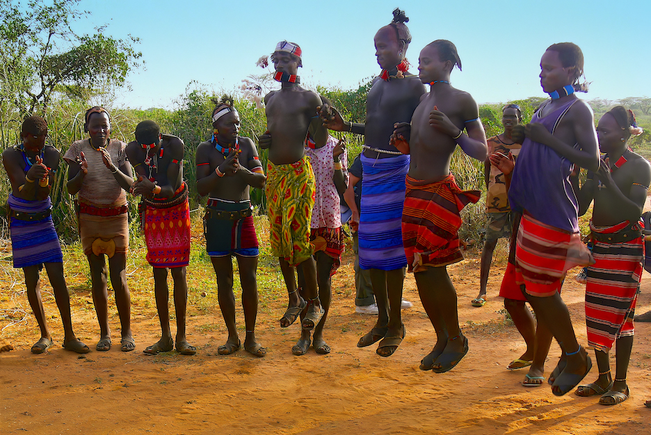 The Massai men are known for dancing this way ... ...