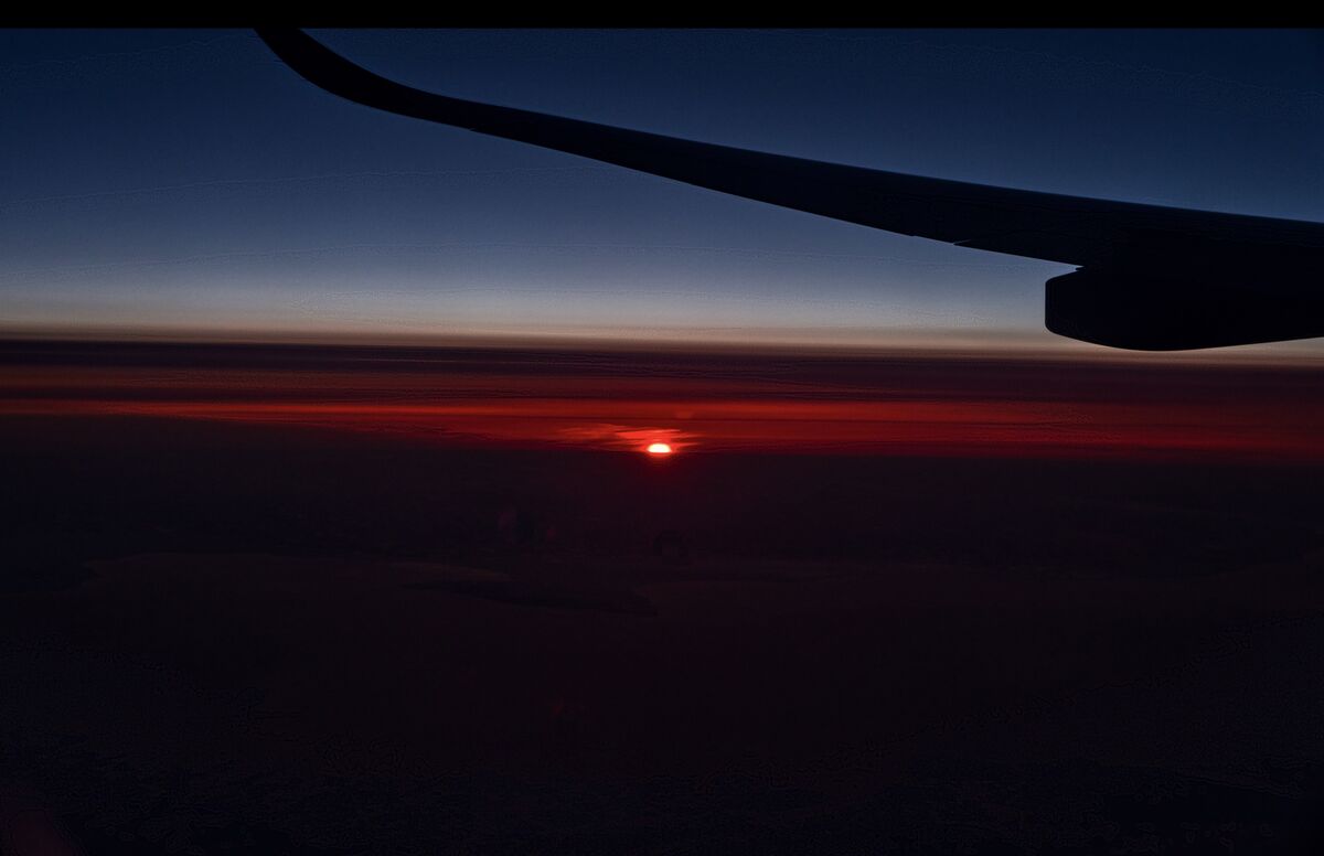 Sunset going to Germany...