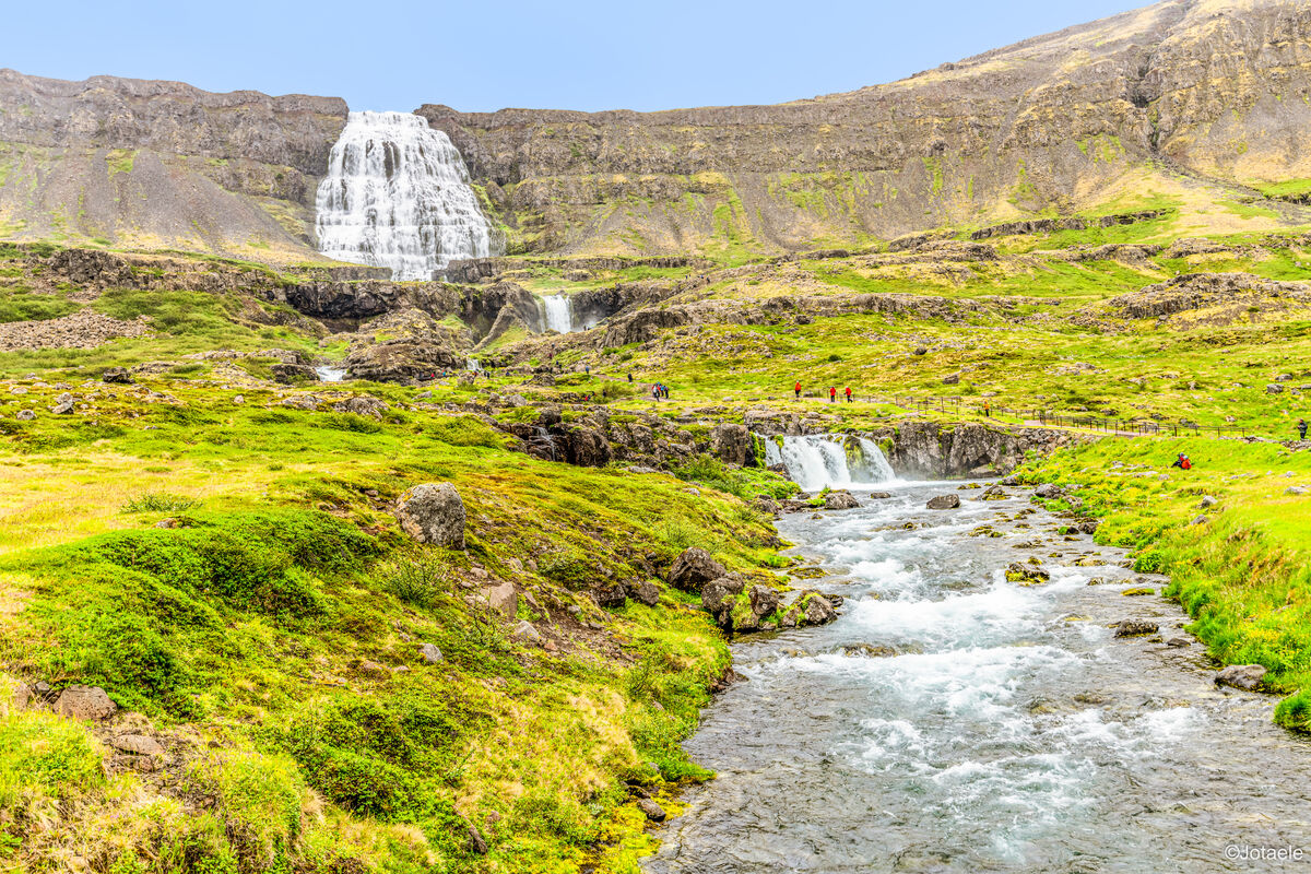 Dynjandi, Dynjandis, Iceland, Landscape, Mountains...