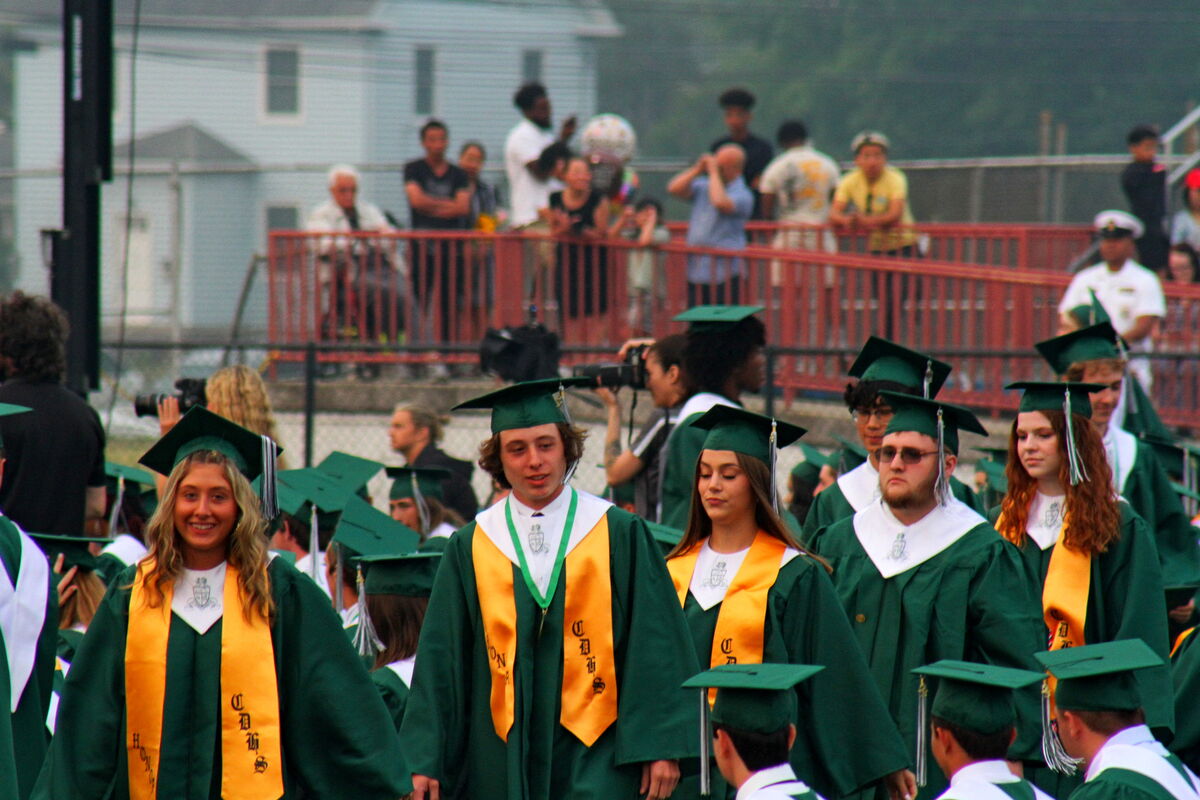 Walking Up Together To Receive Their Diplomas...