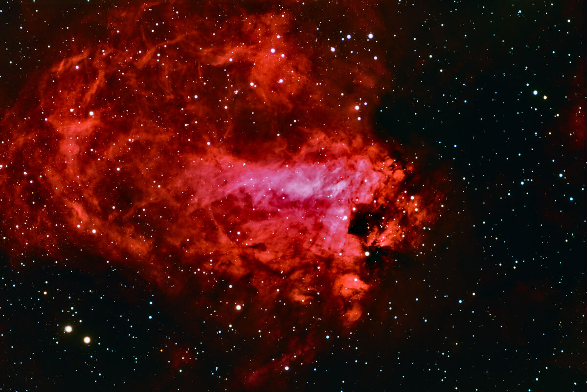 L-Ha-GB image of the Omega Nebula...