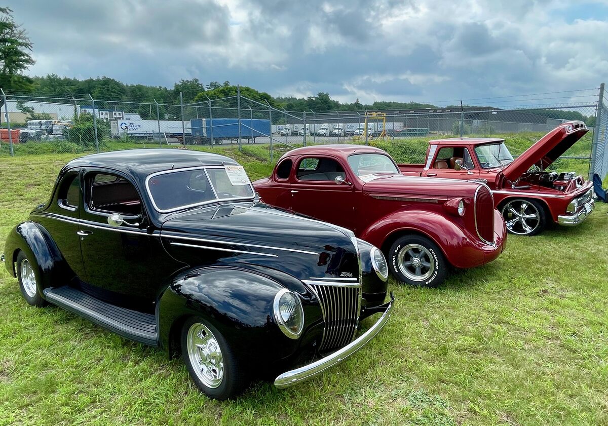 '39 Ford and '38 Plymouth coupe...