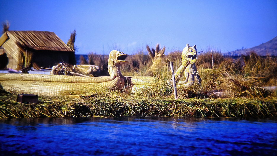A pair of dragon headed reed boats.  You can also ...