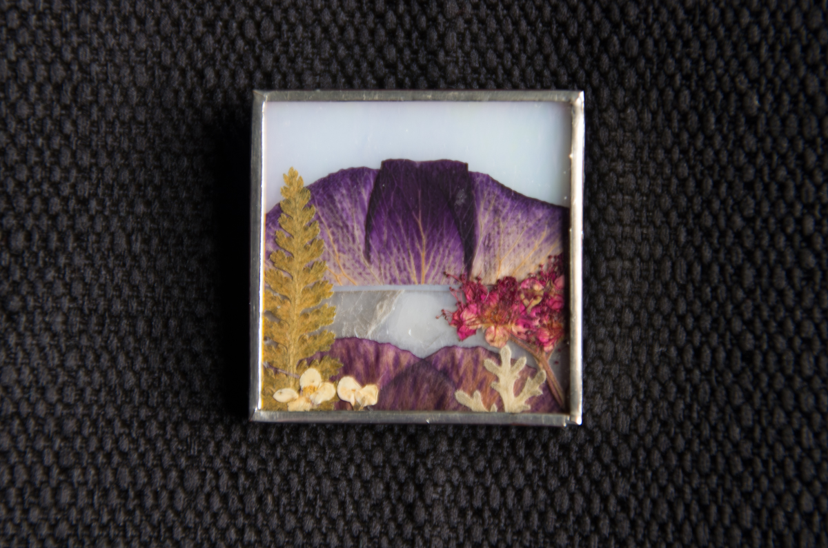 A brooch about 2X2" - the picture is created using...