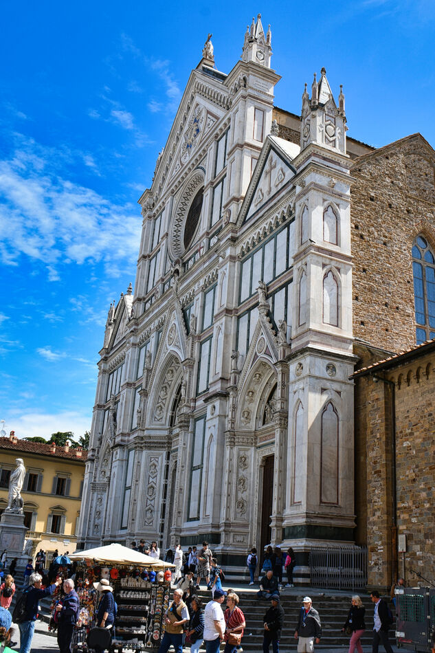 Basilica of Santa Croce. Only the facade is covere...