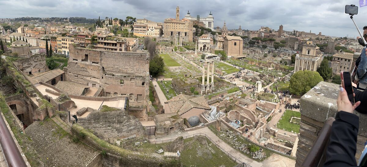 The Roman Forum from the Palatine Hill....