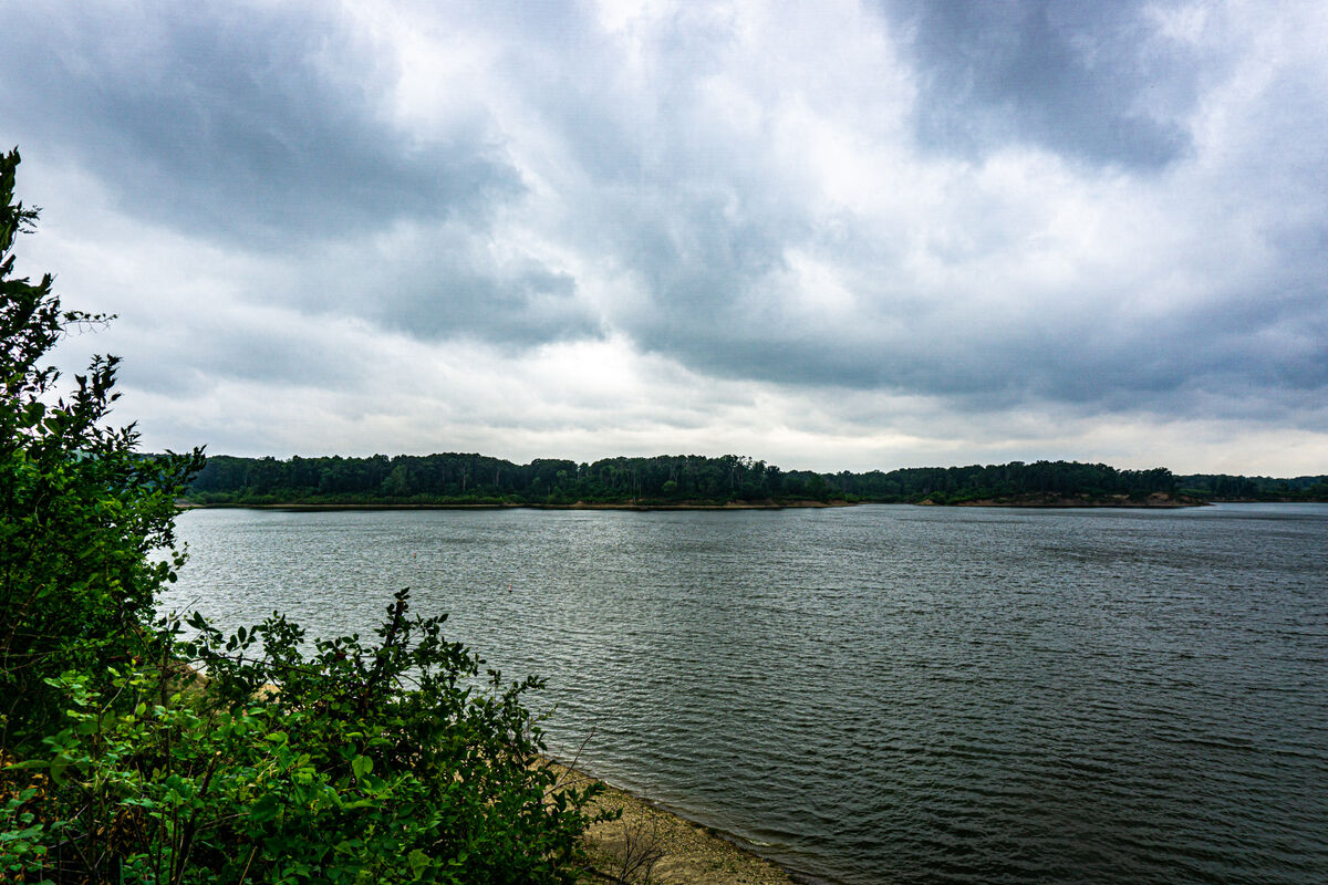 Evening Clouds: Rolling over Salamonie Reservoir near Andrews, Indiana.