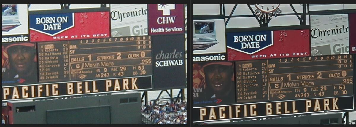 Scoreboard Compare - orig on left, resized with Pr...