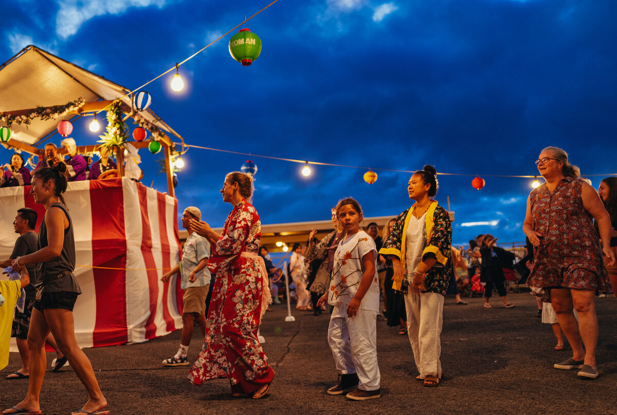 Bon Dance in Haleiwa Jodo Mission, July 21 2023 Bon Odori (盆踊り