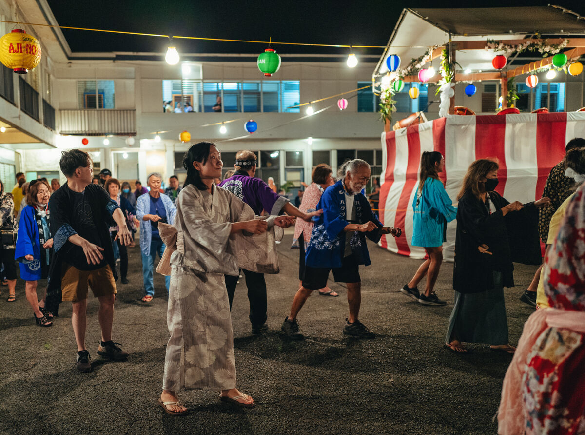 Bon Dance in Haleiwa Jodo Mission, July 21 2023 Bon Odori (盆踊り