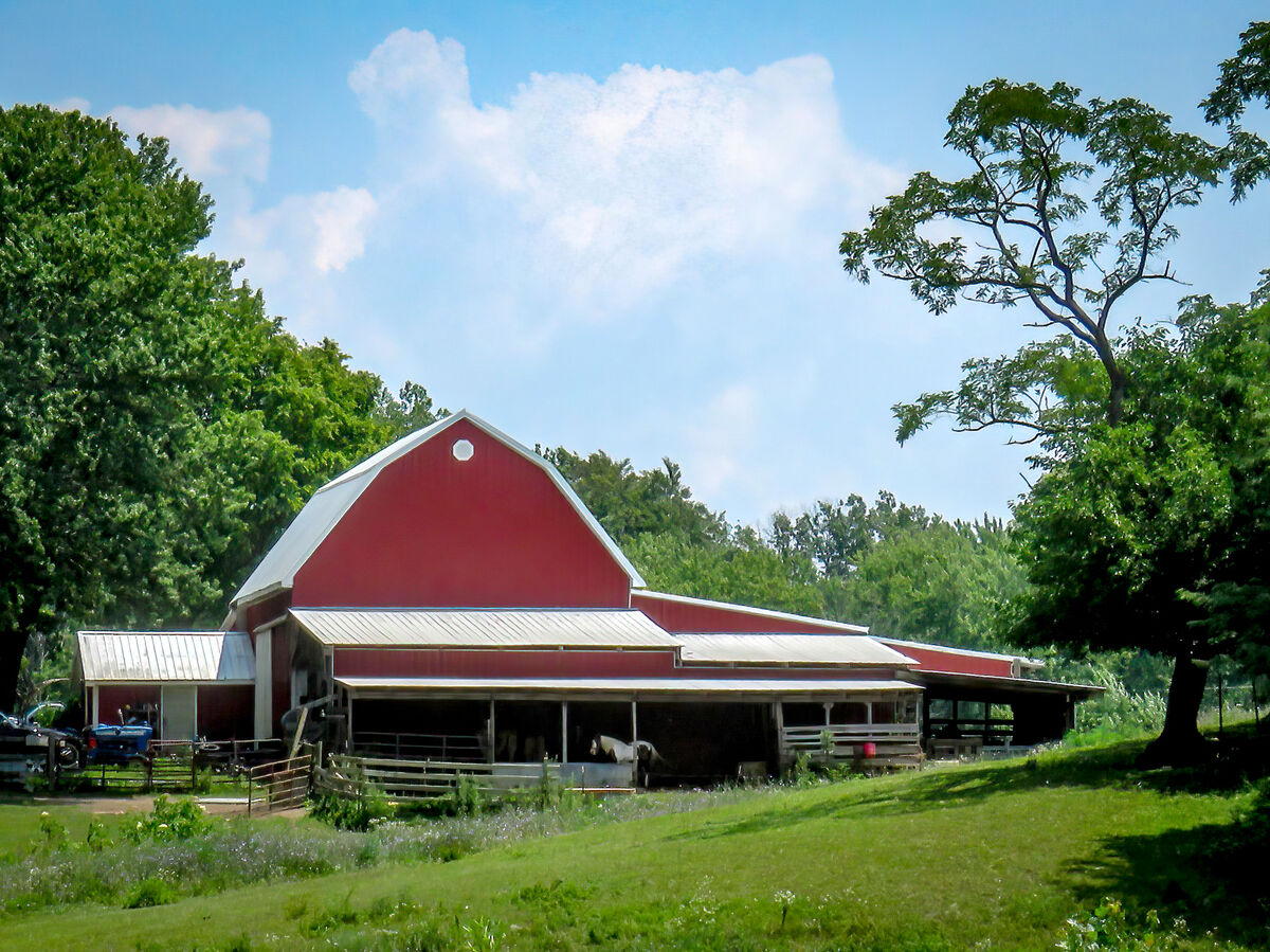 Just Down The Road From Each Other In Eastern Madison County Indiana Taken With My