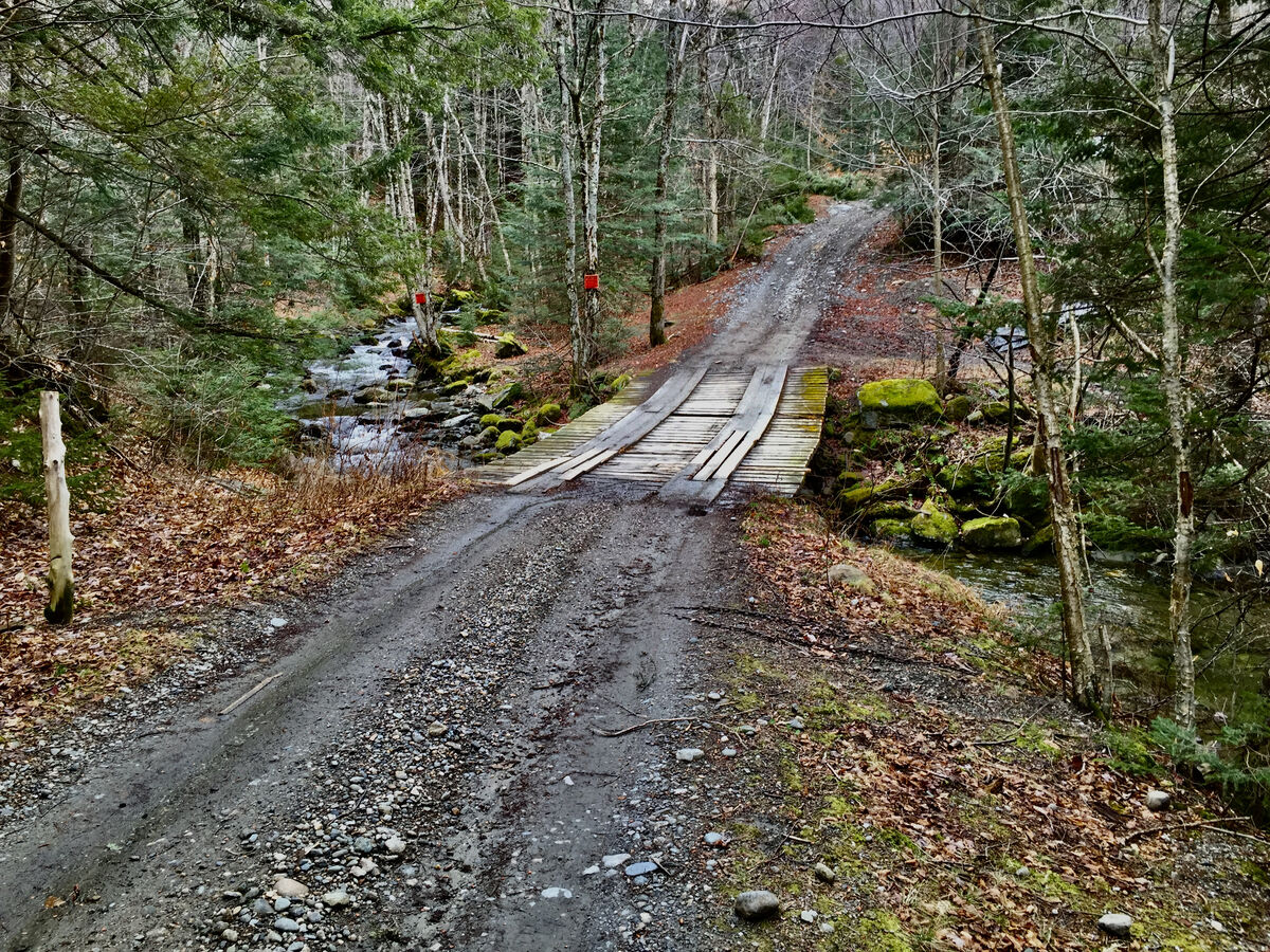 A rather dangerous path in deep Vermont!  We survi...