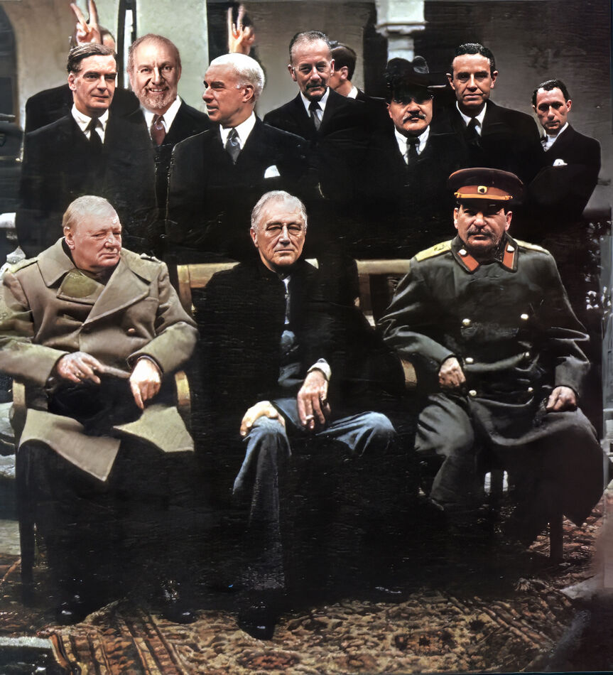 Here I am at the Yalta conference putting rabbit e...