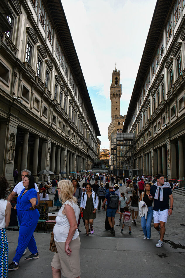 Looking North with The Uffizi on either side and P...