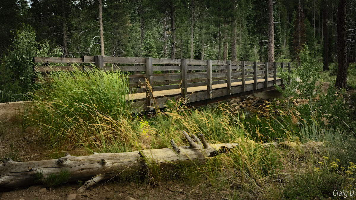 The commemorative overland emigrant trail this bridge was just off the