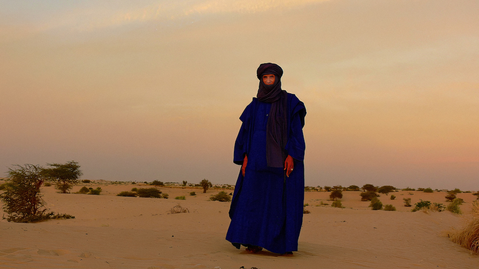 And finally, there stands Moses, in his Tuareg blu...