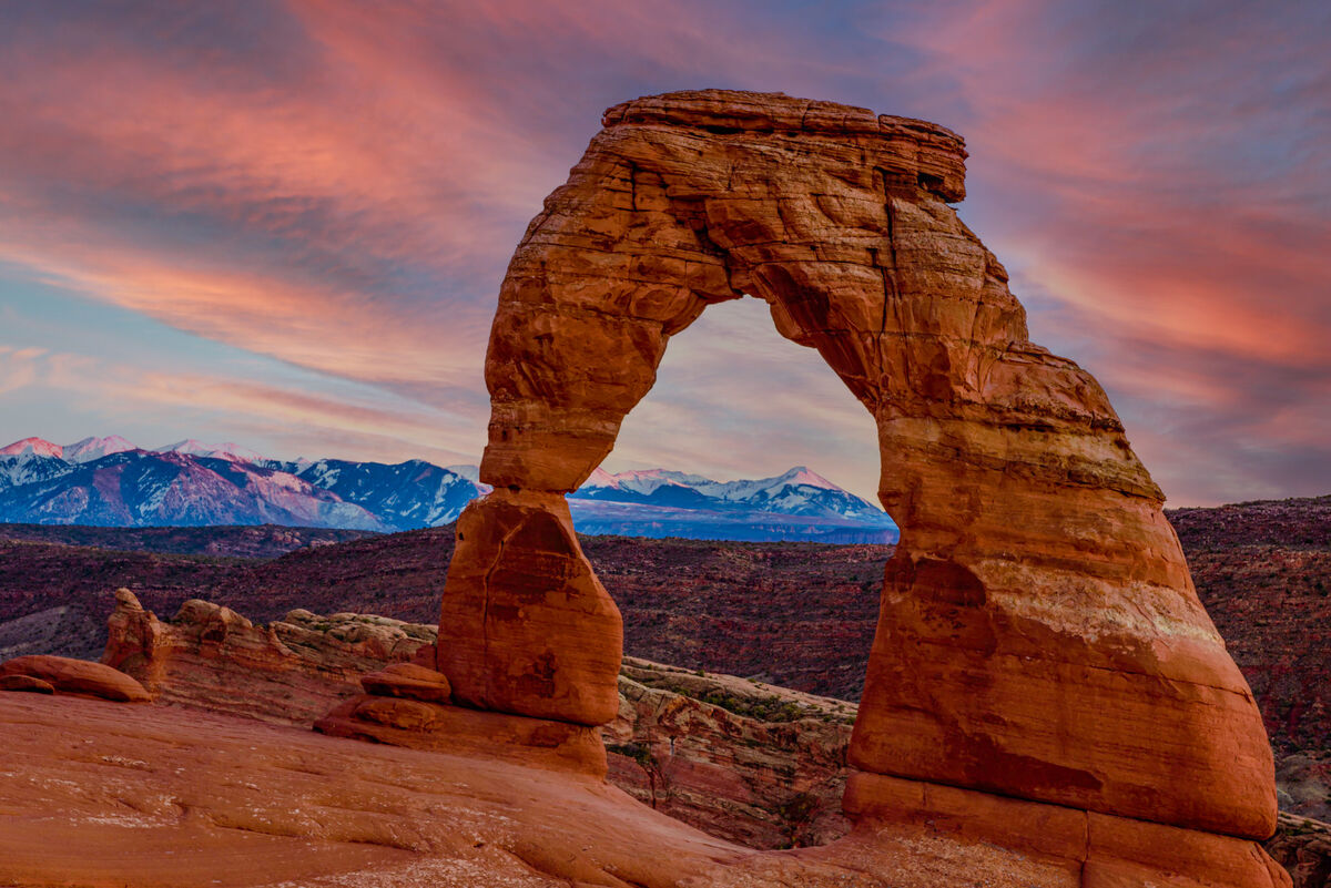 Sunset at Delicate Arch - Arches National Park...