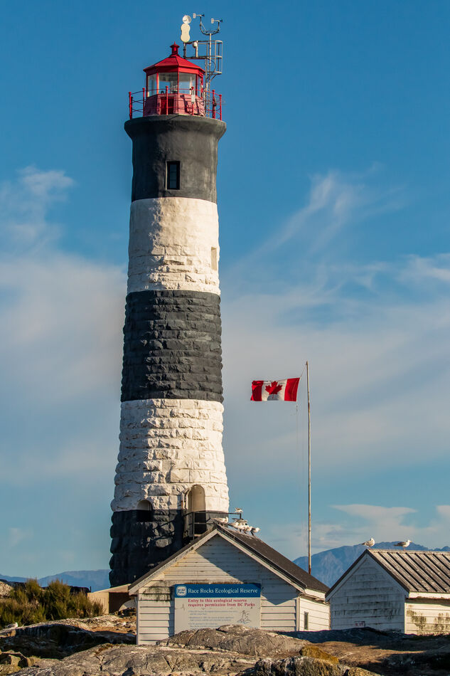 1. Race Rocks Lighthouse on our way into the big w...