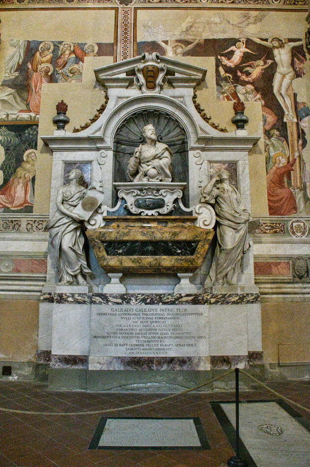 Tomb of Galileo who had been condemned by the Cath...