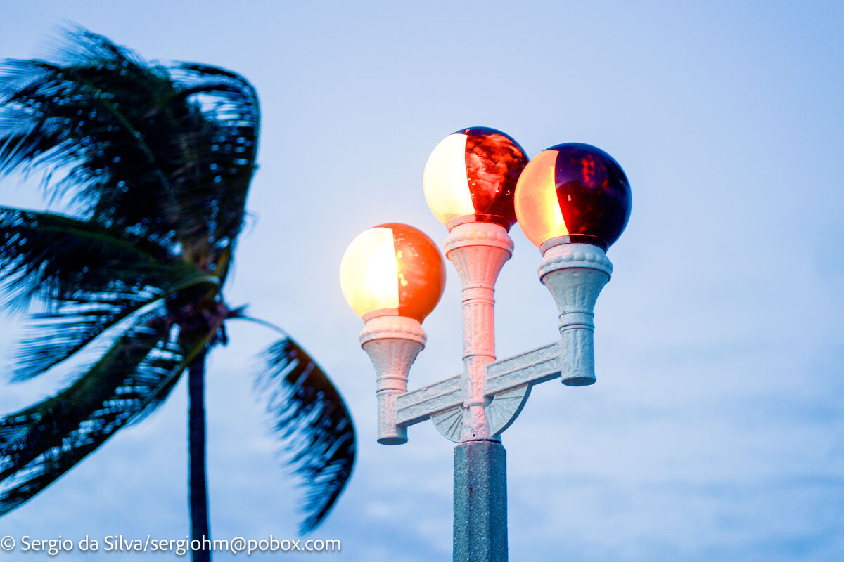 Colorful lamp post...