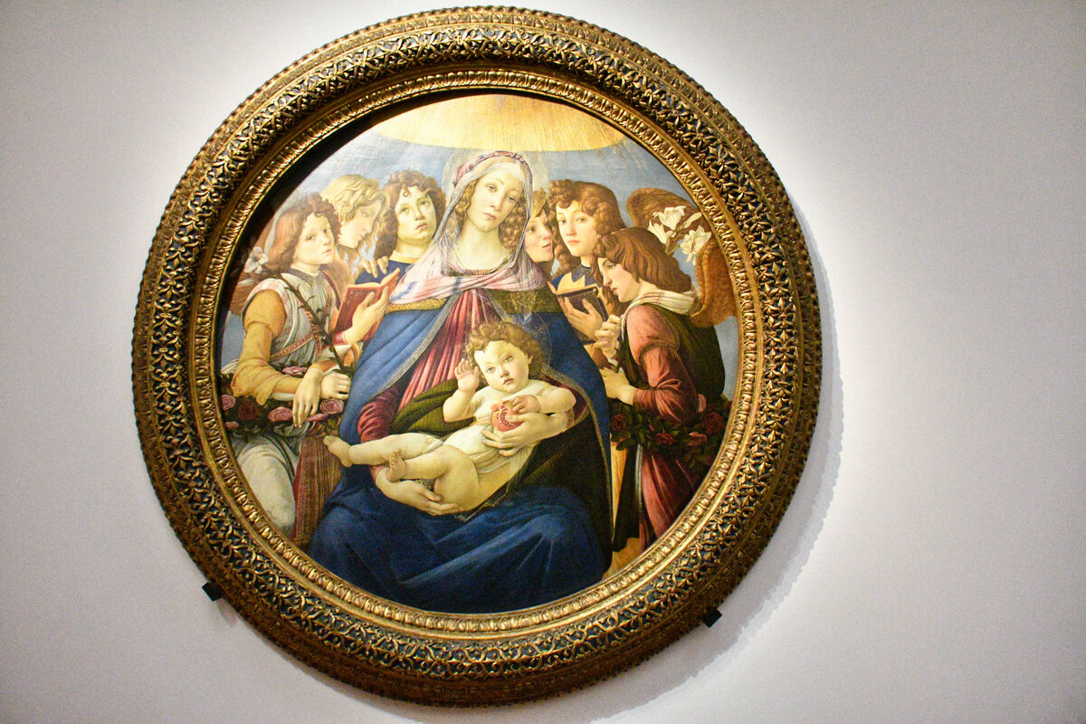 Sandro Botticelli - Madonna of the Pomegrante temp...