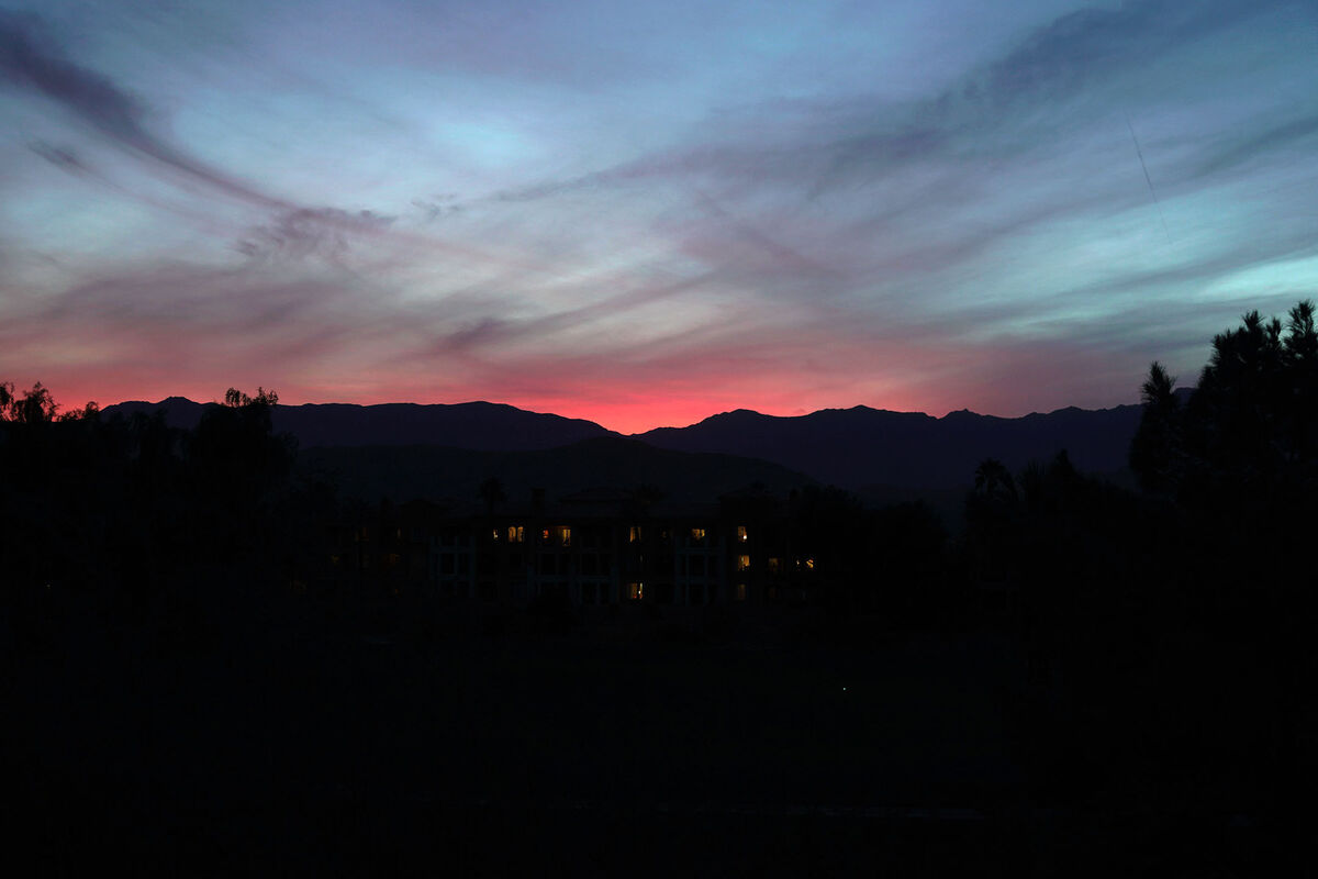 Another sunset over the San Jacinto Mountains in P...