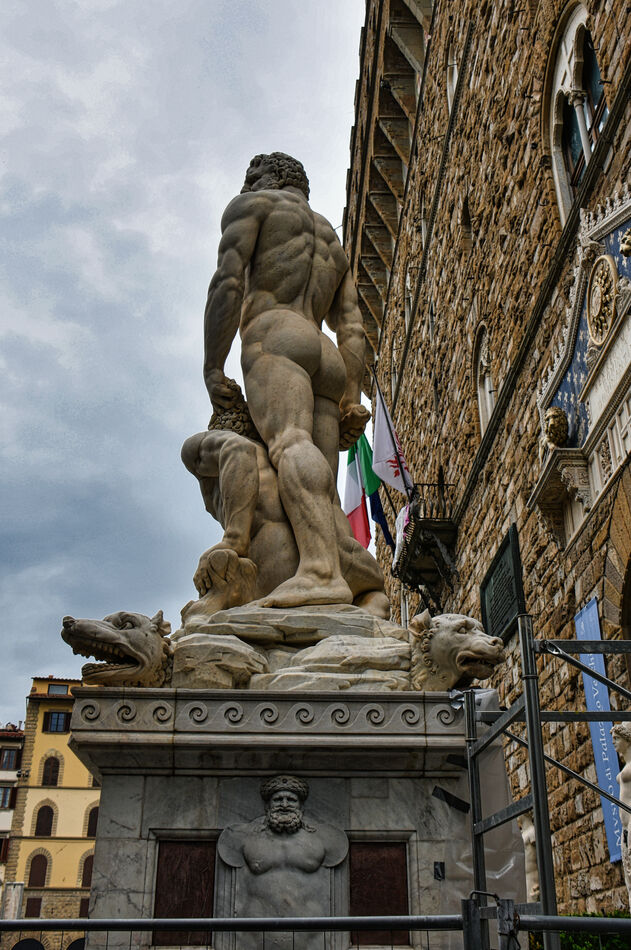 Hercules and Cacus Statue in Front of Palazzo Vecc...