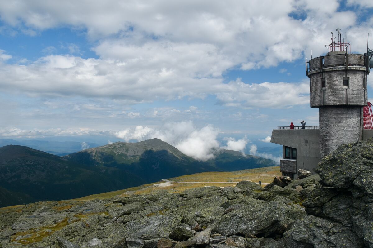 The weather station/observatory atop the mountain....