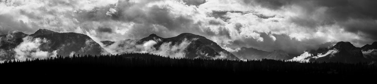 A big pano of the clouds on the mountains that I j...
